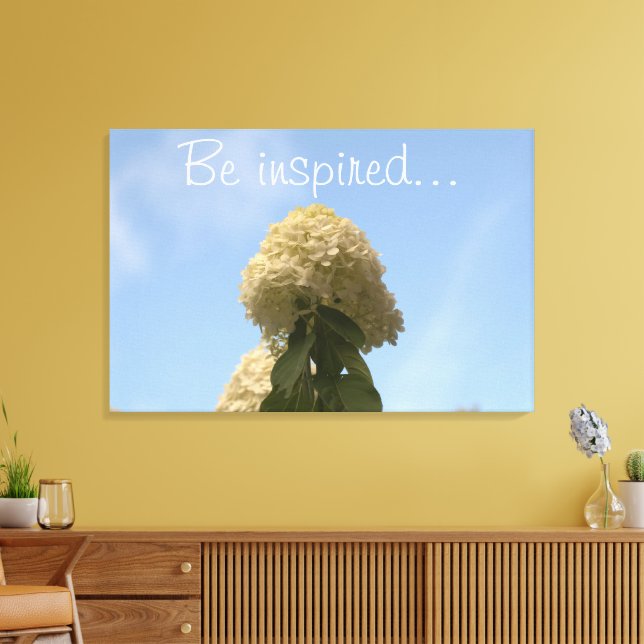 Inspire Hydrangea Blue Sky Canvas (Insitu(Sala de estar))