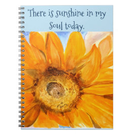 Inspire o caderno da arte da aguarela do girassol