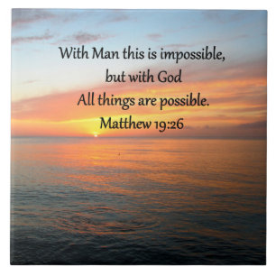 INSPIRING MATTHEW 19:26 DESIGN SUNRISE
