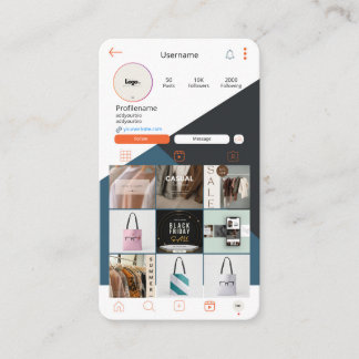 Instagram Cartão de visita QR Code Logotipo Busca 