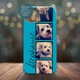 Instagram Collage - 4 fotos com fita azul