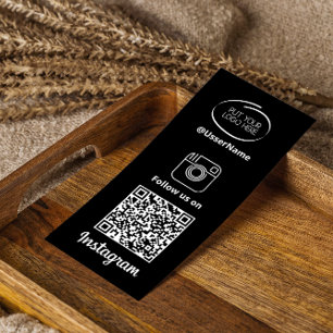 Instagram Siga-Nos Código Qr Adicionar Seu Logotip