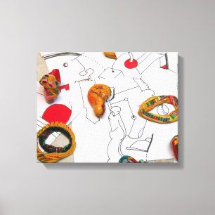 Instalação de micromanéticas em Canvas desenhada