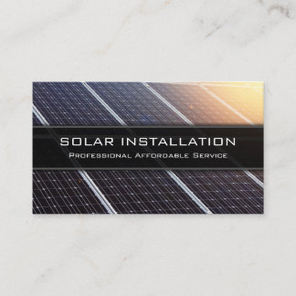 Instalação do painel solar - Cartão de visita