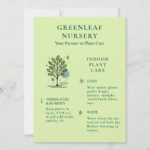 Instrução de cuidado com plantas personalizada da