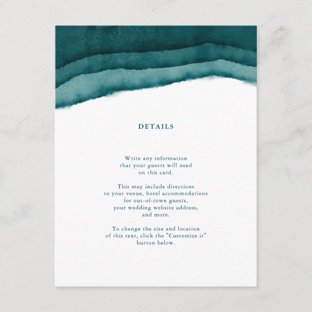 Instruções de Inserção de Casamento com Aquarela A (Frente)