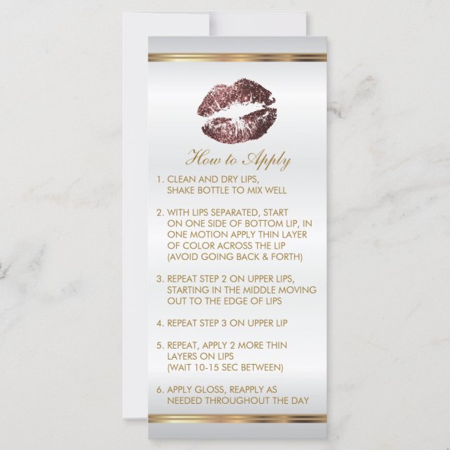 Instruções para Lípsitos Rosa Glitter com Derrame  (Frente)