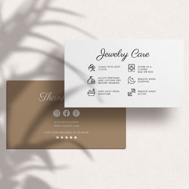 Instruções para o tratamento de joias Cartões de a (Criador carregado)