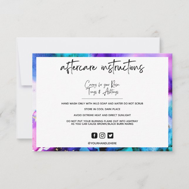 Instruções para o tratamento pós-aquarela 2 (Frente)