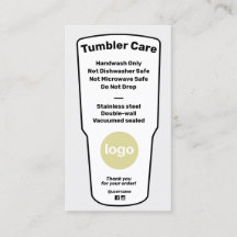 Instruções para o Tumbler Care Adicionar Cartão de