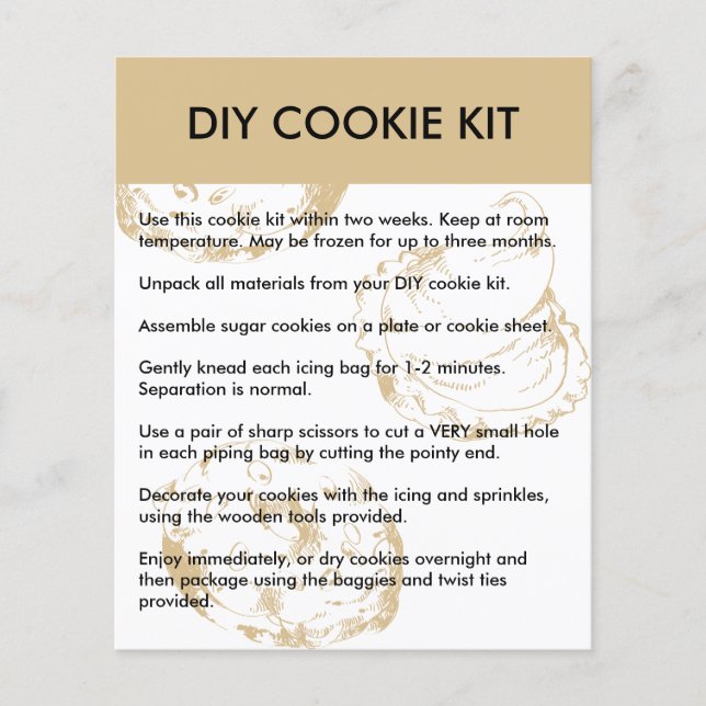 Instruções simples do kit de biscoito DIY da padar (Frente)