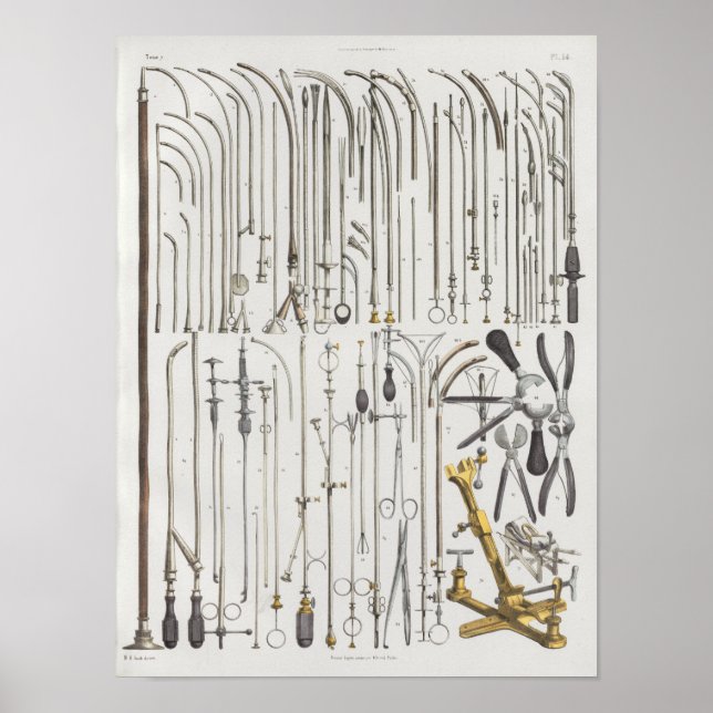 Instrumentos Médicos Cirúrgicos Impressão (Frente)