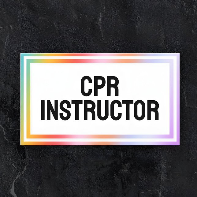 Instrutor CPR certificado (CPR Instructor Business Cards)