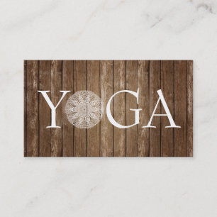 Instrutor da IOGA - cartão de visita da madeira do