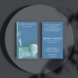 Instrutor de golfe moderno cartão de visita