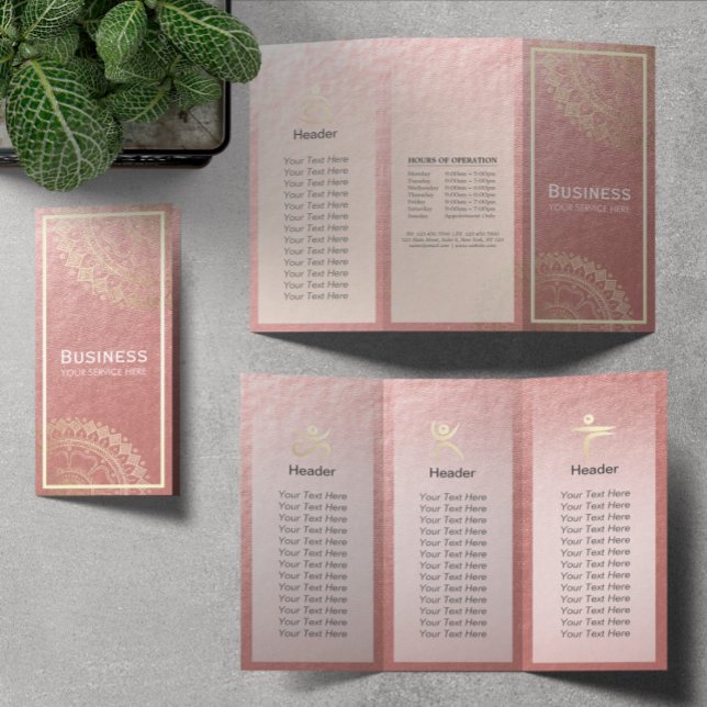 Instrutor de Meditação Yoga Dourado Mandala Tripla (Criador carregado)