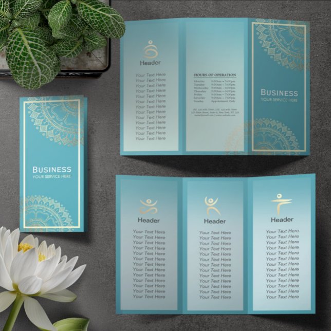 Instrutor de Meditação Yoga Dourado Mandala Tripla (Criador carregado)