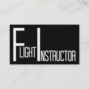 Instrutor de Voo Cartão de visita