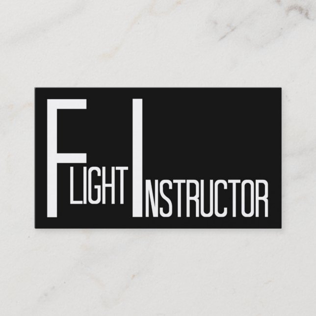 Instrutor de Voo Cartão de visita (Frente)