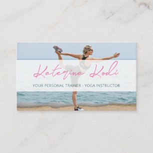 Instúcio de Malhação ioga cartão de visita de códi