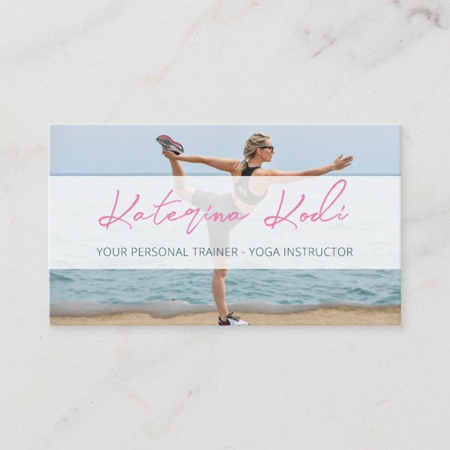 Instúcio de Malhação ioga cartão de visita de códi (Frente)