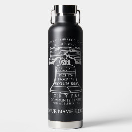 Insulated Water Bottle - Black (Personalized)