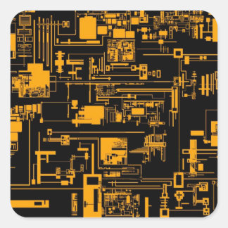 Integrar o adesivo laranja quadrado 1.0