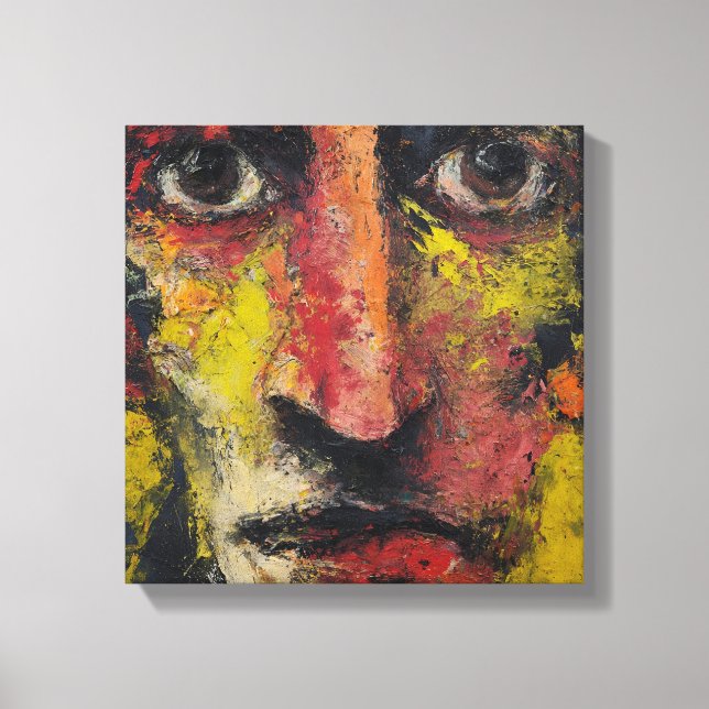 Intense Expressionist Face Canvas (Frente)