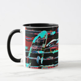 Interferência Estrutural – Caneca de Café Abstrata