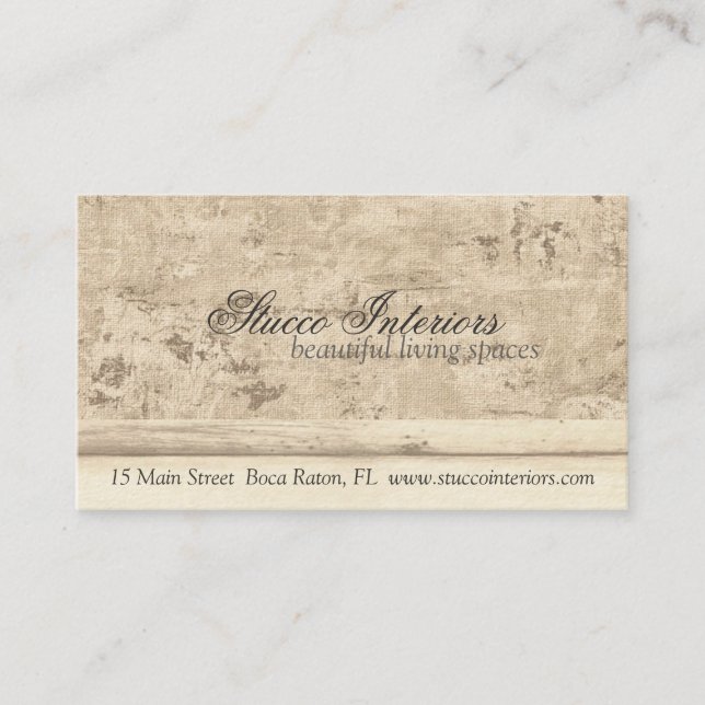 Interior | Cartões de visitas Design externos (Frente)