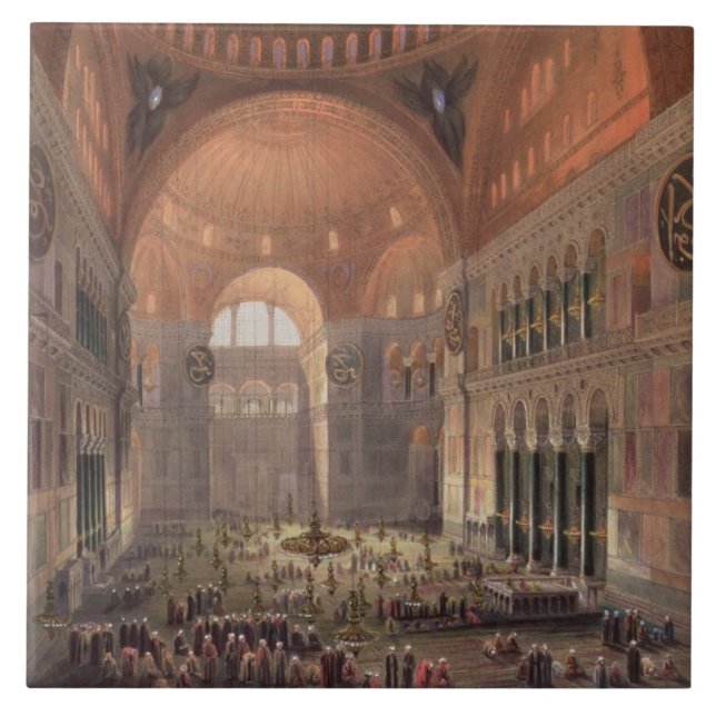 Interior de Haghia Sophia, Constantinople, bar. 18 (Frente)