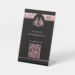 Interior Design or Architect Logo Black and Rose 