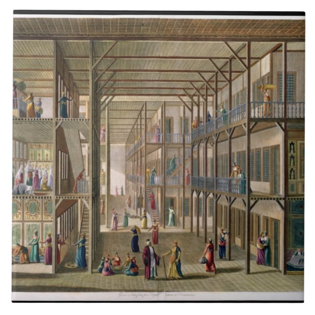 Interior do Harem do grande senhor de Constan (Frente)