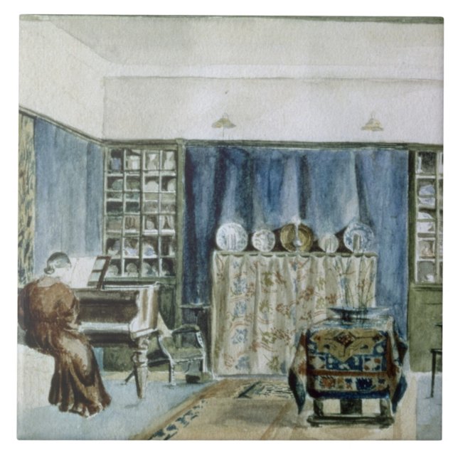 Interior do solar de Kelmscott (w/c no papel) (Frente)