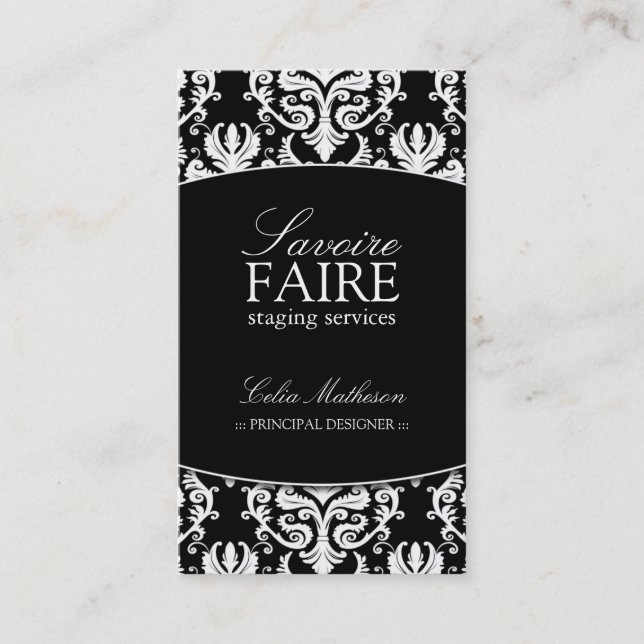 Interior que projeta cartões de visitas (Frente)