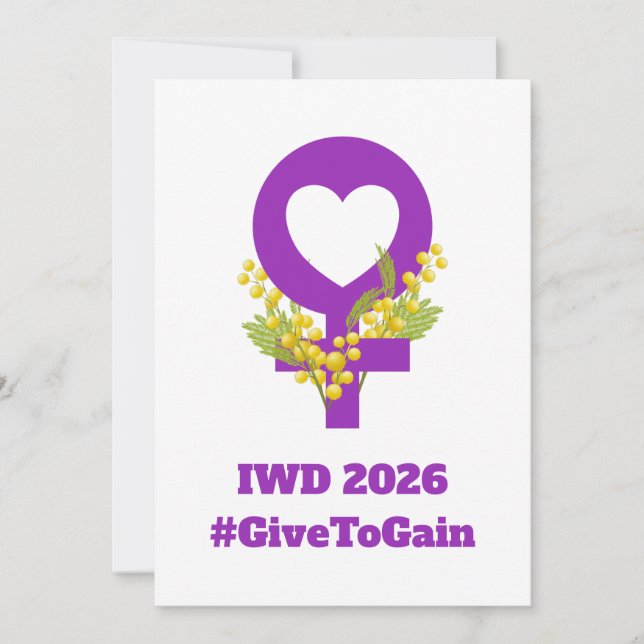 International Women's Day 2026 IWD Give To Gain (Frente)