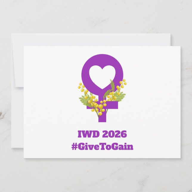 International Women's Day 2026 IWD Give To Gain (Frente)
