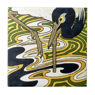 Interpretação do Azulejo Crane e Columbine Neinhui