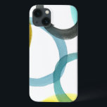 Intertravando Círculos Amarelo e Azul<br><div class="desc">Um impressão simples de interligar círculos amarelos e azuis por Megan Meagher. O fundo branco deixa as cores dos círculos pop. Compre o seu hoje!</div>