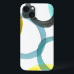 Intertravando Círculos Amarelo e Azul<br><div class="desc">Um impressão simples de interligar círculos amarelos e azuis por Megan Meagher. O fundo branco deixa as cores dos círculos pop. Compre o seu hoje!</div>