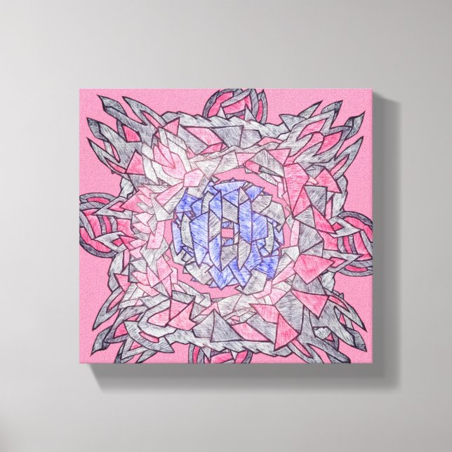 Intertwined Abstract Echoes Canvas Art (Frente)