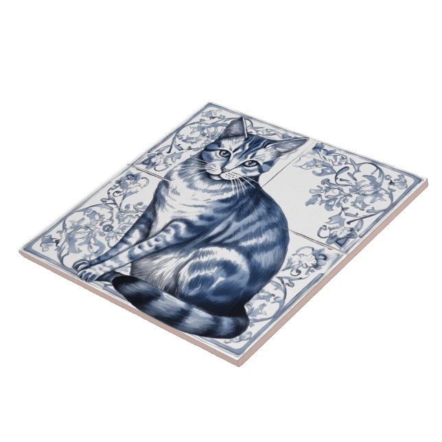 Intrair Azulejos de Gato de Indigo Russo Azul na P (Lateral)