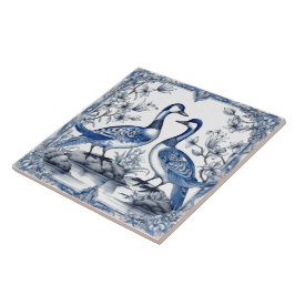 Intrair Azulejos Russos Indigo Azulejo Com Patos