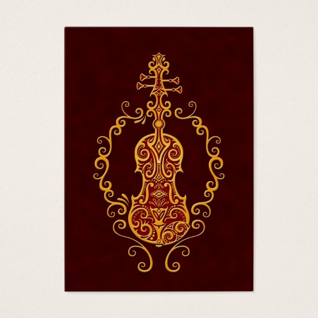 Intrair Design de Violino Vermelho Ouro (Frente)