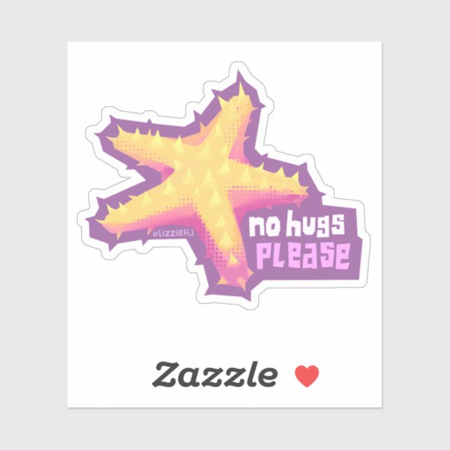 Introduz estrelas-do-mar - pequeno adesivo (Folha)