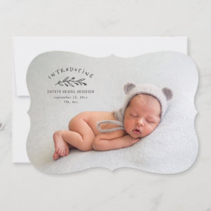 Introduzindo o anúncio do nascimento da foto do
