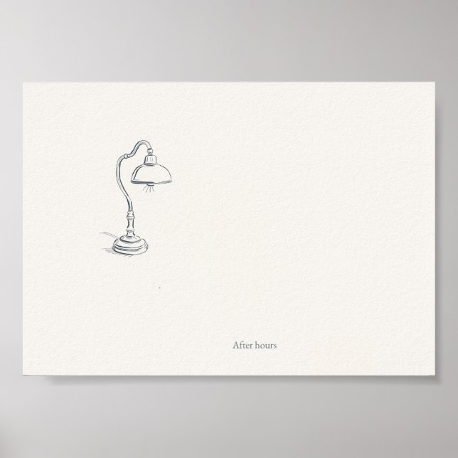 Introvert Minimalist Home Office Poster (Frente)