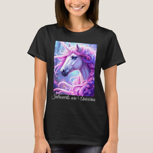 Introvertidos são camisetas de Unicórnios (Frente)