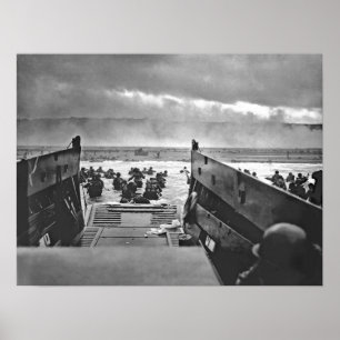 Invasão 1944 do poster da praia de Normandy Omaha
