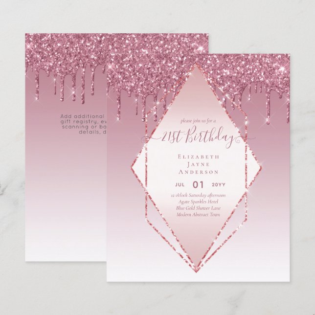 Invento de Glamor com Glitter Glitter de Drivers d (Frente/Verso)
